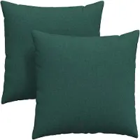 vidaXL Coussins de canapé 2 pcs Vert foncé 60 x 60 cm tissu