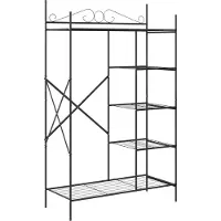 vidaXL Armoire ouverte , noire, 104,5 x 45 x 172 cm, en acier