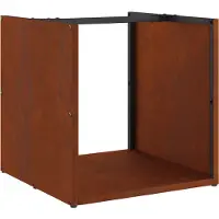 vidaXL Étagère à bois de chauffage 40x40x40 cm Acier résistant aux intempéries