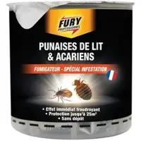 Fury Fumigateur anti punaises de lit acariens 25M² insecticide spécial infestation