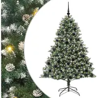 vidaXL Sapin de Noël artificiel avec 300 LED Vert 126 x 126 x 180 cm