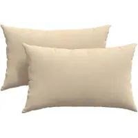 vidaXL Coussins de canapé 2 pcs Crème 50 x 30 cm tissu