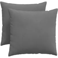vidaXL Coussins de canapé 2 pcs Gris foncé 50 x 50 cm tissu