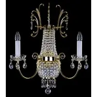 Casa Padrino Luxus Barock Kristall Wandleuchte Gold 39 x 19 x H. 60 cm - Lampe murale somptueuse avec verre en cristal de Bohème - Noble & Somptueux