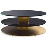 Casa Padrino Luxe Table basse laiton / noir Ø 100 cm - Meubles de salon