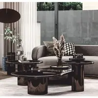 Casa Padrino Table basse de luxe Gris / Bronze 150 cm - Hotel & Salon Meubles