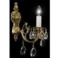 Casa Padrino Luxus Barock Kristall Wandleuchte Bronze H. 37 cm - Lampe murale somptueuse avec verre en cristal de Bohème - Noble & Somptueux