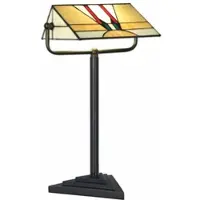 Casa Padrino Lampe de table Art déco Tiffany Noir / Multicolore H. 44,5 cm - Lampes Tiffany