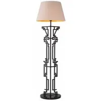 Casa Padrino Luxe Lampadaire Mat Noir / Beige H. 175 cm - Luminaires de Luxe