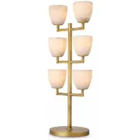 Casa Padrino Luxus Lampe de table laiton / albâtre H. 81 cm - Luminaires de Luxe