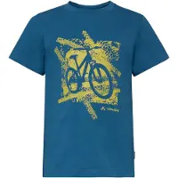 Vaude Lezza Short Sleeve T-shirt Bleu 122-128 cm Garçon