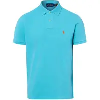 Ralph Lauren pour homme. 710680784514 L'emblématique polo en piqué bleu turquoise (L), Casuel, Coton, Manche courte