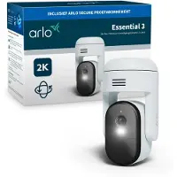 Arlo Essential 3 2K Indoor PTZ (2304 x 1296 Pixels), Caméra réseau, Blanc