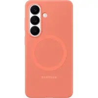 Samsung Coque arrière magnétique en silicone pour Galaxy S26 - Coral Red