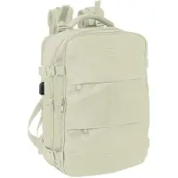 Safta Sac à dos de cabine pour avion, ordinateur portable, bagages, beige