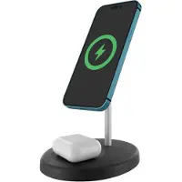Muvit MCWIR0009, Intérieur, USB, Chargement sans fil, Noir, Blanc