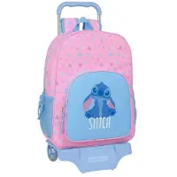 Safta Stitch Bright 22.5l 33x42x14 Cm Wheeled Backpack Rose Enfants