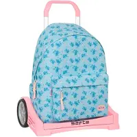Safta Sac à Dos à Roulettes Stitch Ohana 17.35l 31x43x13 Cm