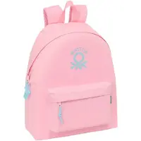Safta Benetton Basics 20.80l 33x42x15 Cm Backpack Rose Enfants