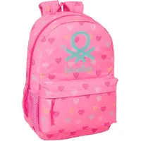 Safta Benetton 19l 30x46x14 Cm Backpack Rose Enfants