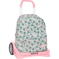 Safta Sac à Dos à Roulettes Minnie Mouse Minty 17.35l 31x43x13 Cm
