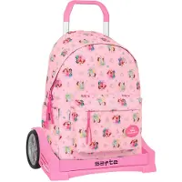 Safta Princesas Disney 17.35l 31x43x13 Cm Wheeled Backpack Rose Enfants