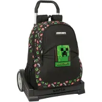Safta Minecraft 22.5l 32x44x16 Cm Wheeled Backpack Noir Enfants