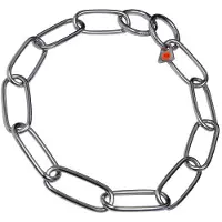 Hs Sprenger Collier de chien argenté Liens longs (59 cm)