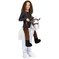 MOM Ride-on Horse Kids Costume Marron 10-12 Years Enfants