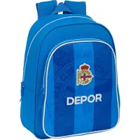 Safta Sac à dos d'école R. C. Deportivo de La Corogne, bleu, 27 x 33 x 10 cm