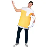 MOM Beer Jar Men Costume Jaune Enfants