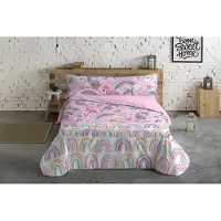 Pierre Cardin Housse de couette Unicornios Rosa Matelas simple 3 pièces