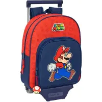 Super Mario Cartable à roulettes Super Mario Trick Rouge DunkelBleu 28 x 34 x 10 cm