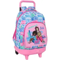 Safta Barbie 33l 33x45x22cm Wheeled Backpack Rose Enfants