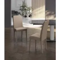 STONES Anita Chaise en éco-cuir beige 2 pcs