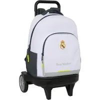 Safta Real Madrid 25/26 Wheeled Backpack Blanc