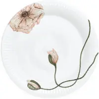 Kähler Hammershi Poppy Dinner Plate-27 Cm Flat Plate Blanc