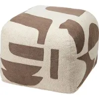 Broste Copenhagen Pouf Mundo marron/beige