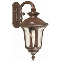 Casa Padrino Baroque Applique murale extérieure couleur rouille 28 x 34 x H. 56 cm - Lampe d'extérieur nostalgique pour balcon et jardin - Luminaires d'extérieur nostalgiques
