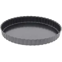 De Buyer Moule À Tarte 28 Cm En Acier Anti Adhèrent Fond Fixe