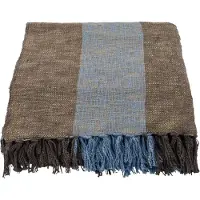 House Doctor Plaid Ponra marron/bleu clair