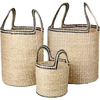 Broste Copenhagen Paniers Lykke noirs lot de 3