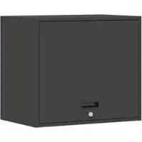 vidaXL Armoire murale pour le garage avec porte à vérin à gaz noir