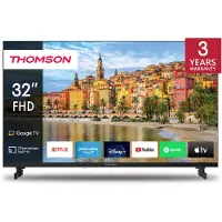 Thomson 32 pouces (81 cm) LED Full HD Google Smart TV, Wi-Fi, Dolby Audio, Bluetooth 5.1, Triple-Tuner, HDMI, CI+, Panneau - 32FG2S14