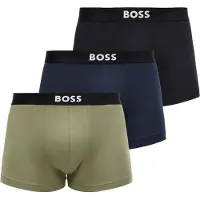 BOSS pour homme. 50544263 Lot de 3 caleçons côtelés bleu marine, vert (XL), Marron, Homewear, Coton