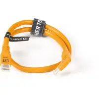 Tether Tools Adaptateur TetherTools TetherPro Optima 10G USB-C, 51 cm (droit vers coudé), orange