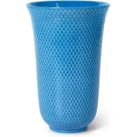 Lyngby Porcelæn Rhombe Color Porcelain-h20 Cm Ceramic Vase Bleu