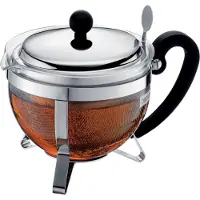 Bodum Chambord Théière avec filtre et couvercle en acier inoxydable - 1 L