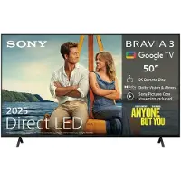 Sony TV Direct LED Bravia3 K50S39B.CEI 50" 4K UHD 2025
