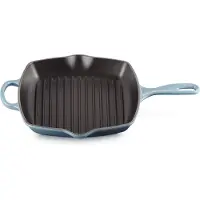 Le Creuset Griglia Quadrata in Ghisa Chambray Firma